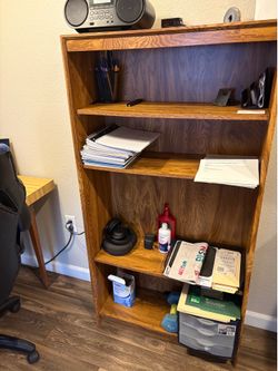 4‑Shelf Wooden Bookcase / Storage Shelf