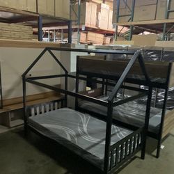 Twin house bed.  Available in white & espresso.  Assembly required.  Assembly not included.  Tax included.  Free local delivery. 

Bed only-$225
Bed w