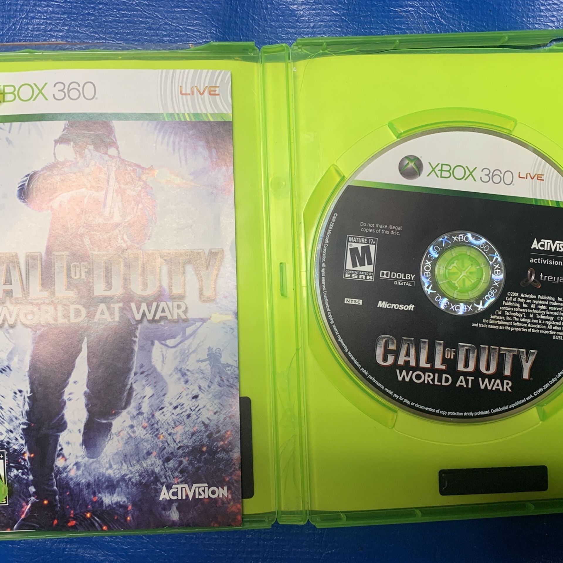 Xbox 360 Call Of Duty World At War