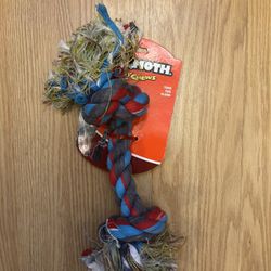 Mammoth Flossy Chews Cotton Blend Multi-Colored 2 Knot XLarge Dog Rope 16"