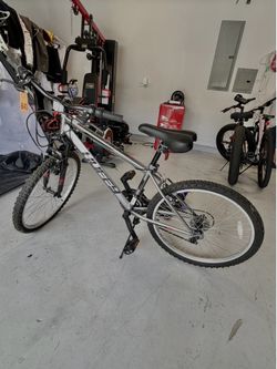 Huffy 24 Rock Creek Mountain Bike with a gray finish