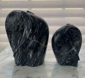 Black&white Marble Elephants - 2