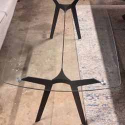 Modern Metal And Glass Table 