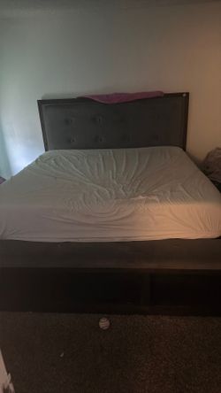 King bed frame with mattress if you want it