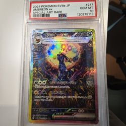 Pokemon PSA 10 Umbreon ex 217/187 Special Art Rare SV8a Terastal Festival EX Japanese