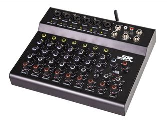 Stage Right by Monoprice ix8B 8-Channel Live Sound and Recording Mixer with Bluetooth, USB, and Effects
