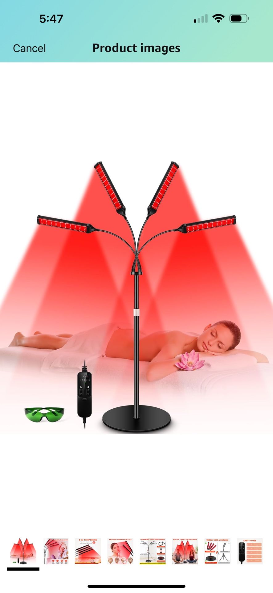 Red Light Therapy Lamp