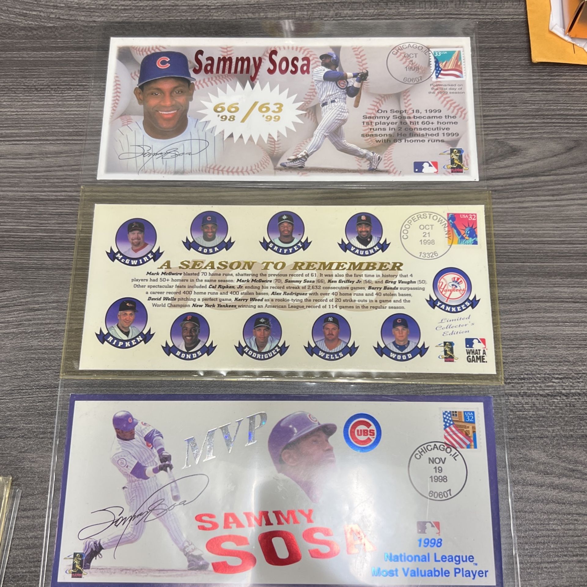 Collectors Edition Sammy Sosa Envelopes