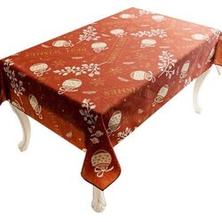 Rectangle Christmas Tablecloth 55x80 Inch, Water & Oil Proof and Spill-Proof, Wrinkle Resistant