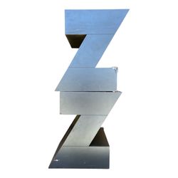 Postmodern Black Wood Z End table