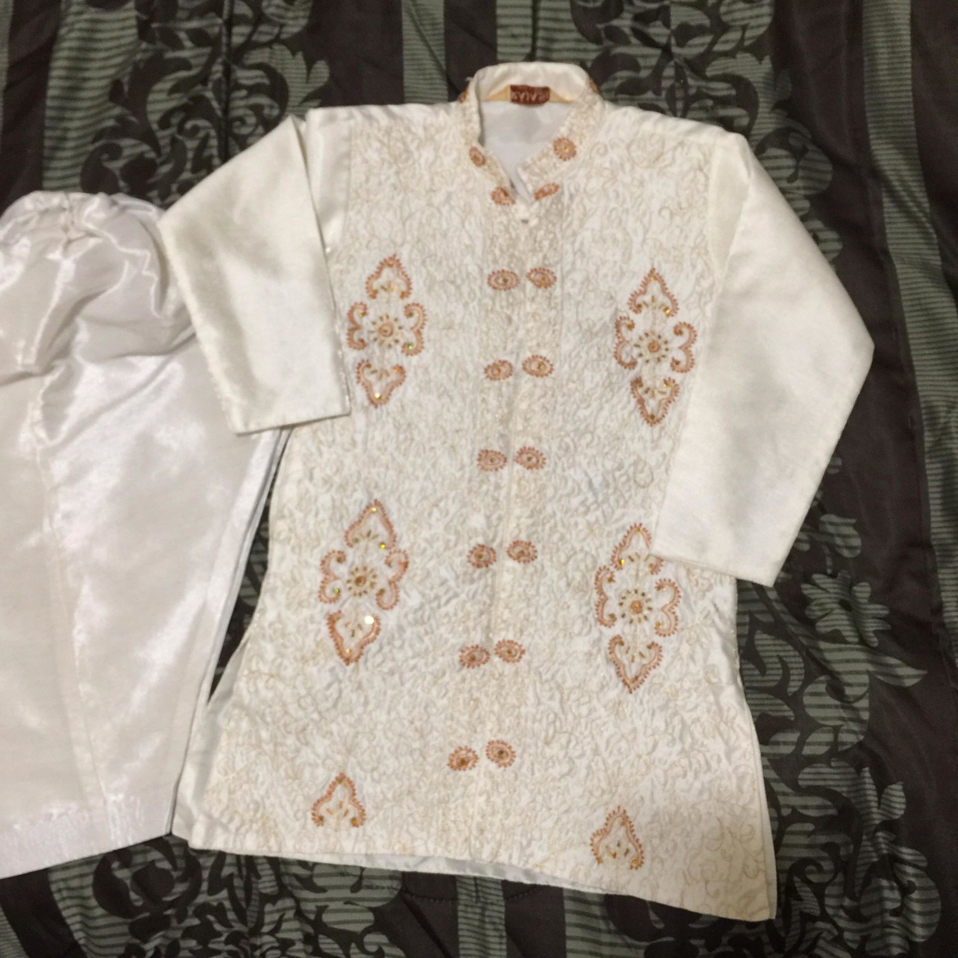 Kids Shalwar Kameez Outfit Dress eid white fancy formal dress boys toddlers