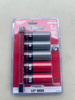 Milwaukee 5-Piece Lug Nut Impact Socket Set