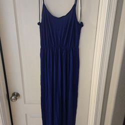 Long Blue Beach Dress