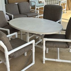 PVC Table With Four Chairs 