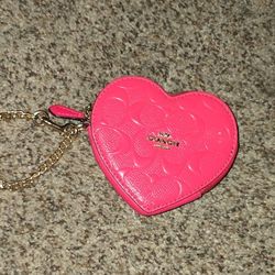 Brand New Pink Coach Heart Wristlet