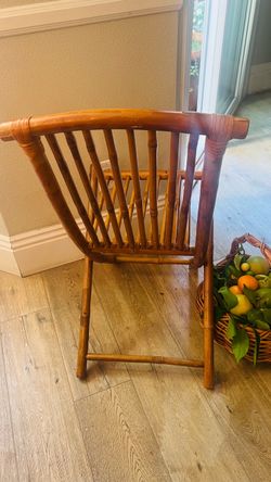 Bamboo vintage folding chair