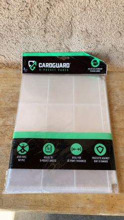 CARDGUARD 9 POCKET PAGES HOLDS 630 STANDARD TRADING CARDS