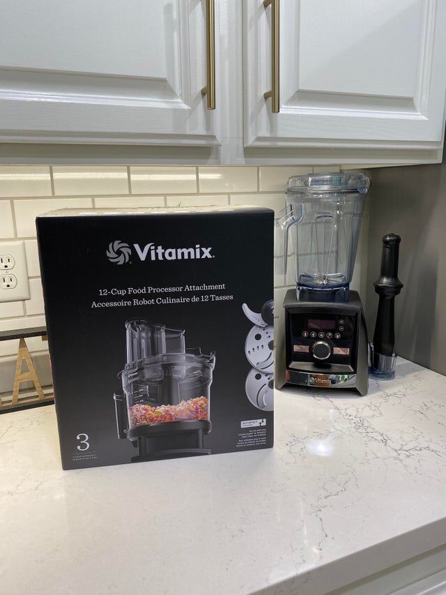 New Vitamix 12-Cup Food Processor Attachment - Black