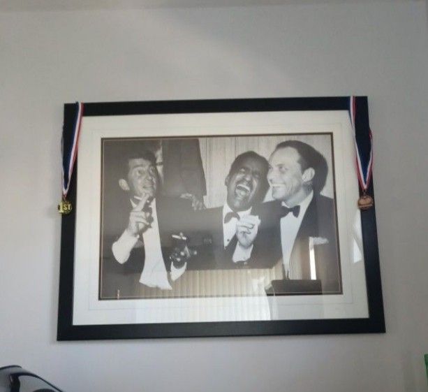 Framed and matted rat pack Black And White . 100  Ea Both For 150