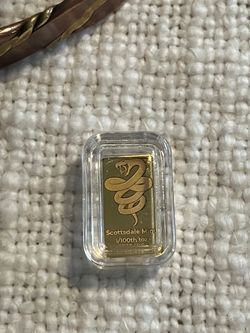 Scottsdale Mint 1/100 oz Gold Bar Snake