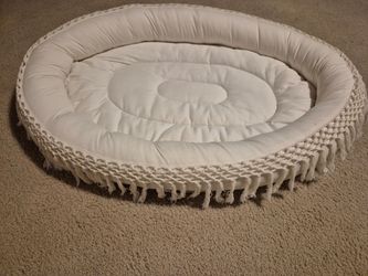 Finn + emma macrame oval lounge mat