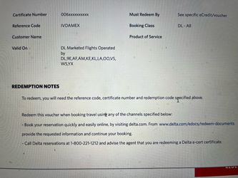 $200 delta eCredit- expire 10/25/2026