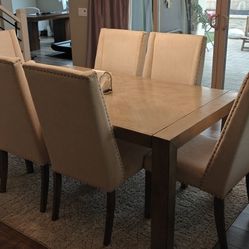 Dining Table With 6 Chairs Set 