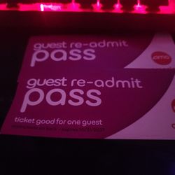 Two Amc Guest re-admit Pass