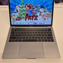 13" MacBook Pro 2017, Four Thunderbolt 3 Ports, 3.1 Dual Core i5, 8GB RAM, 256GB SSD C02TT6SQHV2L + New Battery $340