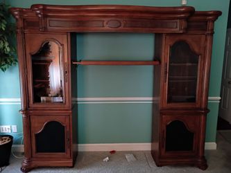 Hardwood cherry entertainment center