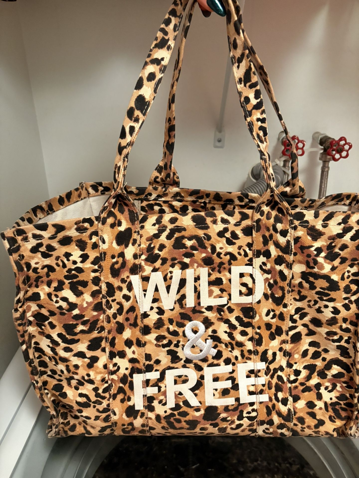 Women’s cheetah leopard print tote bag, canvas