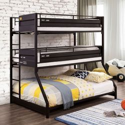 Twin Over twin with full bunk bed( mattress not included)