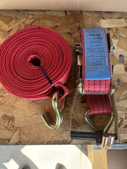 Ratchet Straps 2” Red Durable