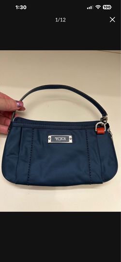 Tumi Authentic Navy Blue Voyageur Vienna Wristlet