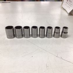 Snap-On USA Metric 8 PC 13MM-22MM 1/2 Inch Drive 12 PT Socket Set 💵  💳  💵  Cash and Card Accepted