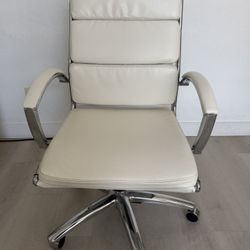 White Pleather Office Chair