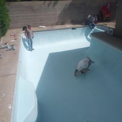 New Pool Surface, New Tile, Tile Cleaner