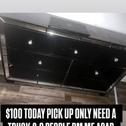 BLACK MIRROR DRESSER $100 