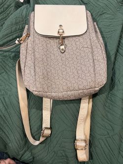 Calvin Klein Mini Backpack grey and white
