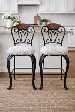 Ashley Furniture Counter Height Upholstered Seat Bar Stools (Pair of 2)