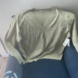 New a new day V-neck long-sleeve sweater Xxl