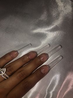 Extra long nail tips c curve