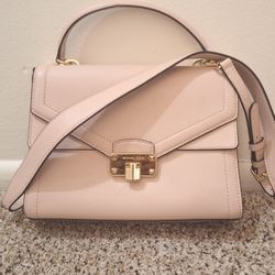 Michael Kors Pink Kinsley Crossbody Bag with Gold-Tone Hardware