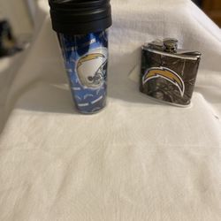 San Diego Chargers Cup And Flask