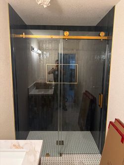 Shower glass door
