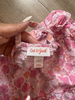 Cat & Jack Girls Pink Floral Maxi Dress Size S 6/7