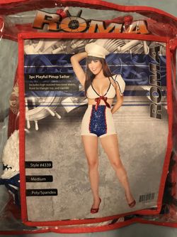 Women’s Playful Pinup Sailor Costume Medium