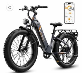 Jasion Thunder Electric Bike for Adults, 750W Rated Motor 48V 18Ah Removable Battery, 80 Miles Longe Range, 26'' x 4'' Fat Tire E-Mountain Bicycle, AP