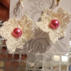 Crochet Earings: Flower 