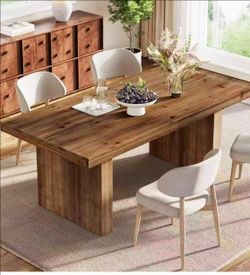 YC0086 63" Solid Wood Dining Table  62.99" L x 31.5" W x 29.53" H